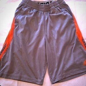 EUC Adidas Shorts Gray & Orange Size M (10-12)